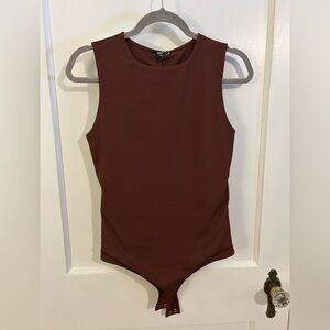 Express Brown Sleeveless Body Suit